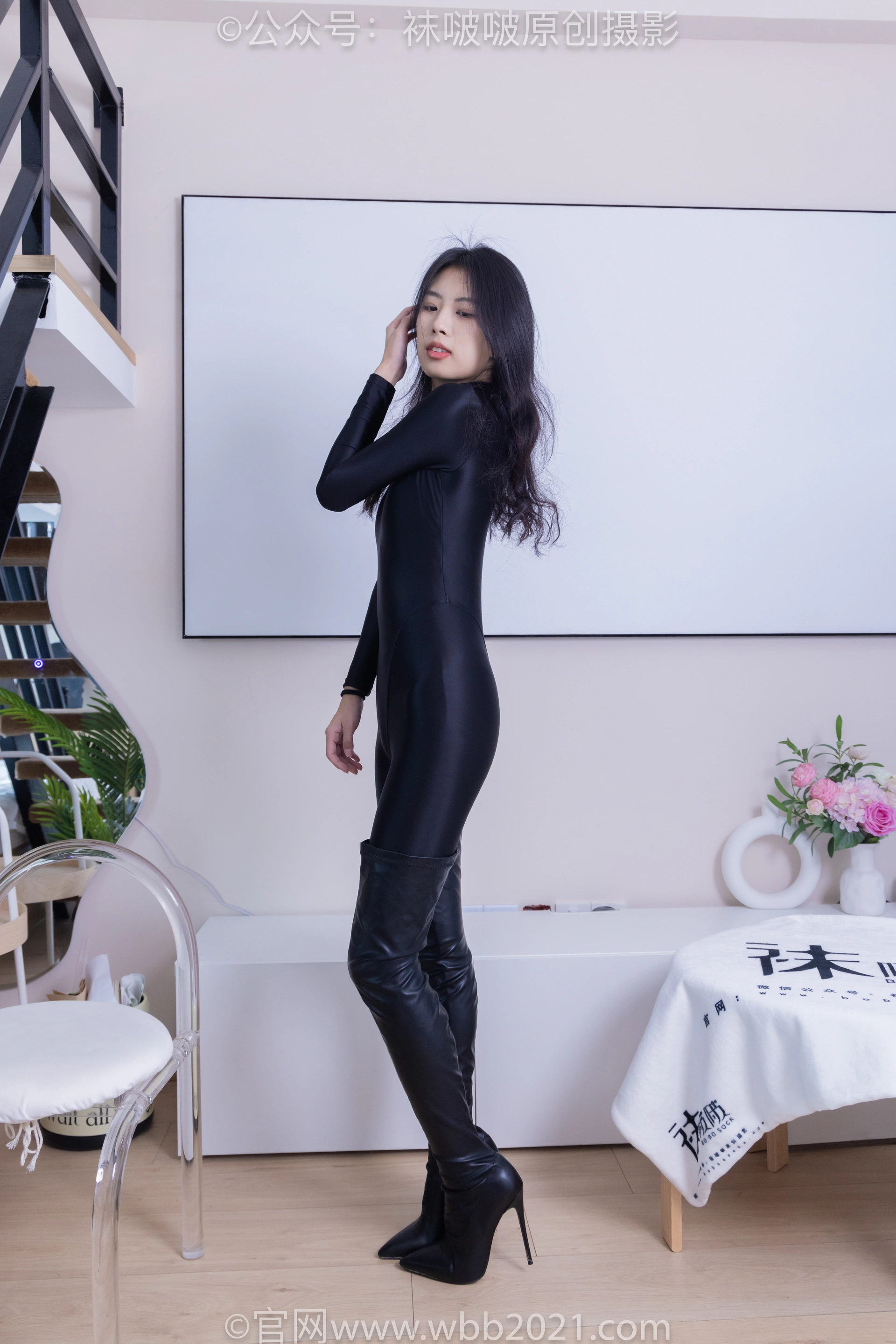 [BoBoSocks袜啵啵] NO.448 奶油-高跟长靴、肉丝（脚尖加固款）、连体泳衣裤里丝（超长花絮版） 2